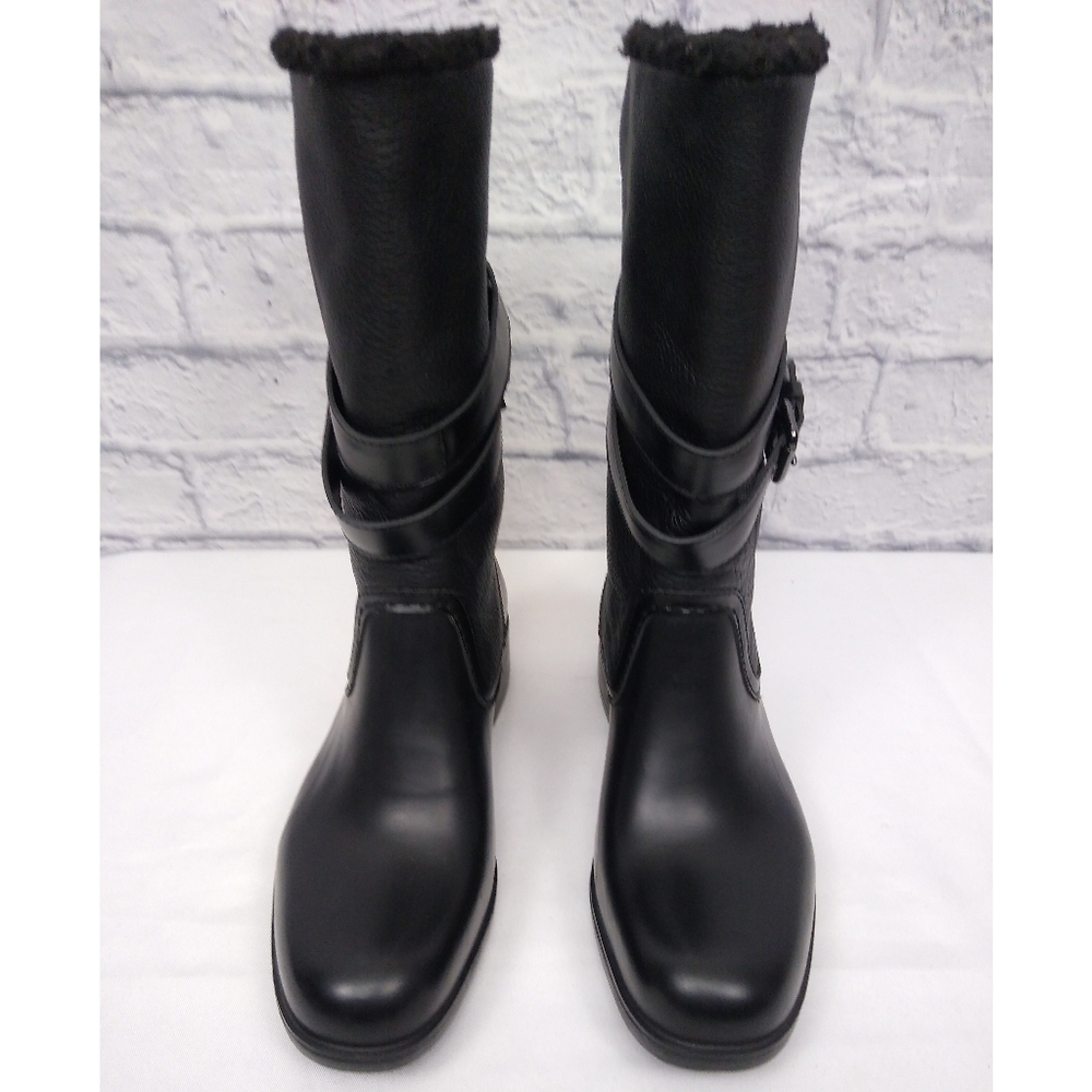 Coach Zena Leather Buckle Boots Size 10 - Picture 7 of 10